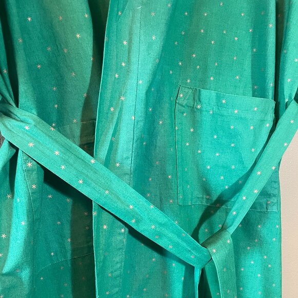 Handmade green kimono-style bathrobe - Picture 4 of 9